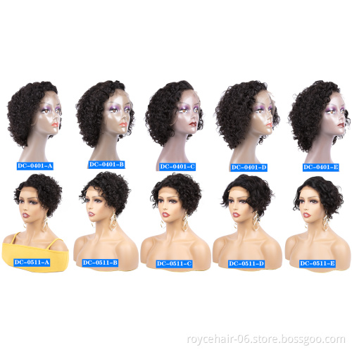 Swiss Lace Wig Making Supplies,Burmese Hair Wet and Wavy Full lace Front Curly Bob Wigs